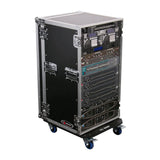 Odyssey FZAR20W Heavy Duty Portable Flight Zone 20 Space Amp Rack With Wheels - Odyssey Case