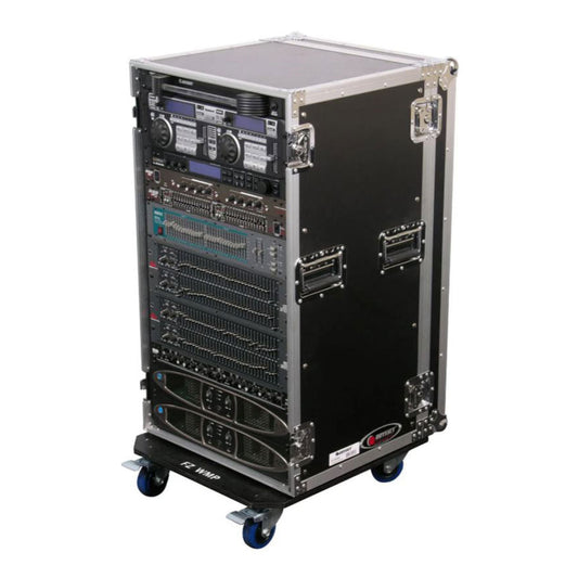 Odyssey FZAR20W Heavy Duty Portable Flight Zone 20 Space Amp Rack With Wheels - Odyssey Case