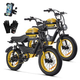 HappyRun 1000W Fastest Ebike G100 Dual Batteries - G100-Orange