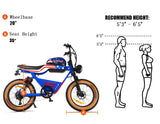 HappyRun 1000W Fastest Ebike G100 Dual Batteries - G100-Orange