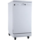 Danby - 18 inch Portable Dishwasher, 8 Place Settings, SS Interior, 4 Wash Programs - DDW1805EWP