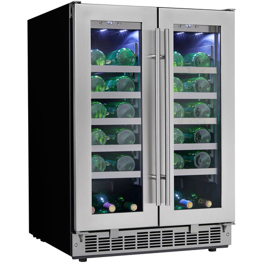 Danby - 41 Bottle Built-In Wine Cooler, LowE tempered glass door Silhouette - DWC047D1BSSPR