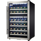 Danby - 38 Bottle Wine Cooler, Stainless Steel Door Trim, Reversible Door, Light - DWC114BLSDD