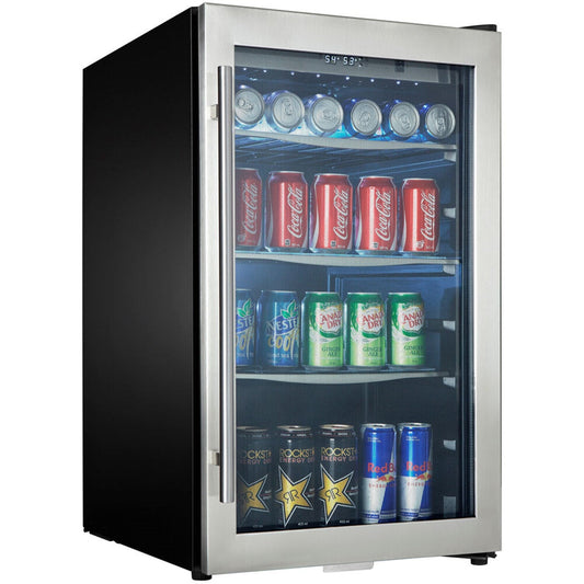 Danby - 4.34 CuFt Beverage Center, Towel Bar Handle, Door Ajar Alarm | DBC434A1BSSDD