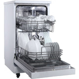 Danby - 18 inch Portable Dishwasher, 8 Place Settings, SS Interior, 4 Wash Programs - DDW1805EWP