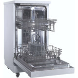 Danby - 18 inch Portable Dishwasher, 8 Place Settings, SS Interior, 4 Wash Programs - DDW1805EWP