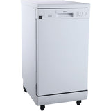 Danby - 18 inch Portable Dishwasher, 8 Place Settings, SS Interior, 4 Wash Programs - DDW1805EWP