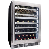 Danby - 51 Bottle Integrated Wine Cooler, Low-E Dual Pane Door, Pro Style Handle - SPRWC053D1SS