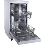 Danby - 18 inch Portable Dishwasher, 8 Place Settings, SS Interior, 4 Wash Programs - DDW1805EWP