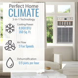 Keystone - 8,000 BTU Slider/Casement Window Air Conditioner, R32Slider/Casement - KSTSW08B