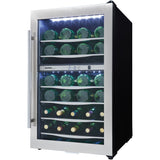 Danby - 38 Bottle Wine Cooler, Reversible Door, Tempered Glass Door - DWC040A3BSSDD