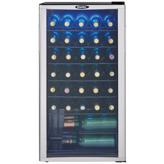 Danby - 35 Bottle Wine Cooler, Reversible Door, Tempered Glass Door, Worktop - DWC350BLP