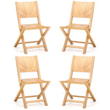Tangkula 2/4 Pieces Folding Patio Chairs(Sun Back) - 2*JV12297