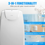 Tangkula 12000 BTU Portable Air Conditioner, with Dual Hose, Remote Control - FP10234US-WH