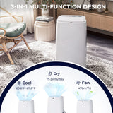 Tangkula 3 in 1 Air Cooler with Fan & Dehumidifier (12000BTU) - ES10115US-WH