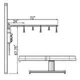 Touch America Stationary Neptune Wet Table and 8-Head Vichy Shower Deluxe Package - 82030