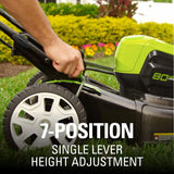 Greenworks 80V 21" Cordless Battery 3-in-1 Self-Propelled Lawn Mower w/ 4.0Ah Battery & Charger - 2515902