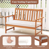 Tangkula 4/8-Piece Acacia Wood Patio Conversation Set - 2*HW73087WH
