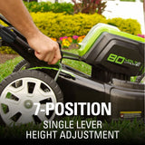 Greenworks Pro 80V 21" Brushless Push Lawn Mower w/ (2) 2.0Ah Batteries & Rapid Charger - 2500402