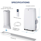 Tangkula 3 in 1 Air Cooler with Fan & Dehumidifier (12000BTU) - ES10115US-WH