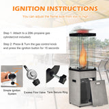 Tangkula 41,000 BTU Propane Patio Heater with Waterproof Cover - NP11219US-GR