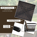 Tangkula 4 Pieces Patio Furniture Set, Outdoor Wicker Conversation Bistro Set - HW71622BN+