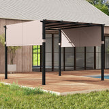 Tangkula 10x10 Ft Pergola, Patio Pergola with 2-Piece Retractable Sun Shade Canopy - NP11780BE+