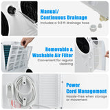 Tangkula 12000 BTU Portable Air Conditioner, with Dual Hose, Remote Control - FP10234US-WH