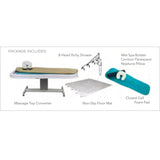 Touch America Stationary Neptune Wet Table and 8-Head Vichy Shower Deluxe Package - 82030