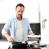 Sharp - 24 in. Induction Cooktop with Side Accessories - SCH2443GB