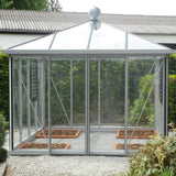 Janssens | Pyramid Glass Greenhouse Kit With 4mm Tempered Glass Glazing - EX-PYRAMID-10