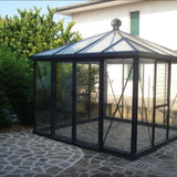 Janssens | Pyramid Glass Greenhouse Kit With 4mm Tempered Glass Glazing - EX-PYRAMID-10
