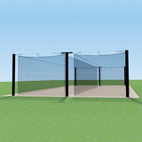 Jaypro Batting Cage Tunnel - Mega Outdoor - 70' - Tandem - MPCTF-70D