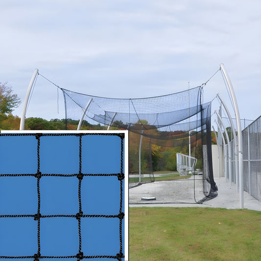 Jaypro Batting Tunnel Net - #42 - 2mm Twisted Poly Fiber - 1-3/4 in. Square Mesh 55 ft