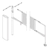 Jaypro Carbon Ultralite Volleyball Net Center Upright System (3-1/2 in. Floor Sleeve) PVBC-900