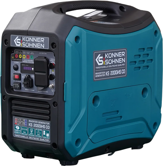 Konner Sohnen KS 2000iHS CO 1800W/2000W Generator LPG/Gasoline Inverter with CO Sensor Pure Sine Wave New - KS-2000IHS-CO