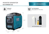 Konner Sohnen KS 2000iS CO 1800W/2000W Generator Gas Inverter with CO Sensor Pure Sine Wave New - KS-2000IS-CO