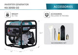 Konner Sohnen KS 3200i CO 3000W/3300W Generator Gas Inverter with CO Sensor Pure Sine Wave New - KS-3200I-CO