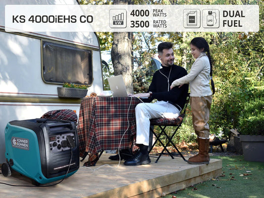 Konner Sohnen KS 4000iEHS CO 3500W/4000W Generator LPG/Gasoline Inverter with CO Sensor Pure Sine Wave New - KS-4000IEHS-CO