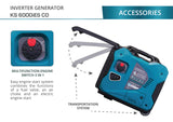 Konner Sohnen KS 6000iES CO 5000W/5500W Generator Gas Inverter with CO Sensor Pure Sine Wave New - KS-6000IES-CO