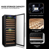 Lanbo 138 Bottles Dual Zone Stainless Steel Right Hinge Wine Coolers LW142D - LW142D