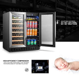 Lanbo 30" Dual Zone Wine and Beverage Coolers - LW3370B