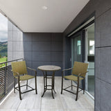 Four Seasons Courtyard Amalfi 3 Piece Balcony Height Outdoor Dining Set, Beige - 396093