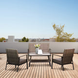 Four Seasons Courtyard Nantucket 4 Piece All Weather Deep Seating Patio Set - 396127