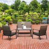 Four Seasons Courtyard Nantucket 4 Piece All Weather Deep Seating Patio Set - 396127