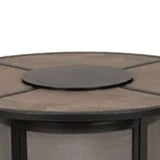 Four Seasons Courtyard Edison Park 54 Inch LP Gas Fire Pit Table, Gray Finish - 395505