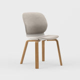 Maari Upholstered Chair with Wood Base -  BP00841