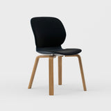 Maari Upholstered Chair with Wood Base -  BP00841