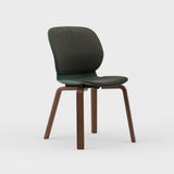 Maari Upholstered Chair with Wood Base -  BP00841