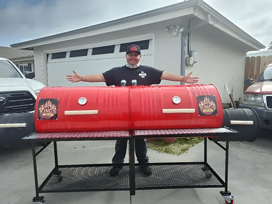 Moss Grills Double Barrel Custom BBQ Grill with Double Firebox - 202